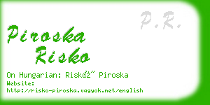piroska risko business card