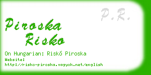 piroska risko business card